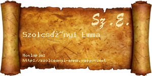 Szolcsányi Emma névjegykártya