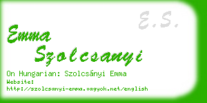 emma szolcsanyi business card